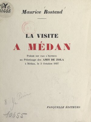 cover image of La visite à Médan
